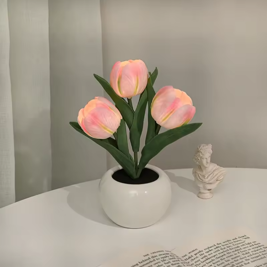 Flower-shaped night light for restful sleep