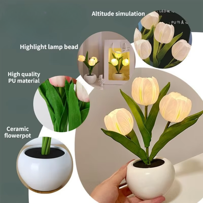 Flower-shaped night light for restful sleep