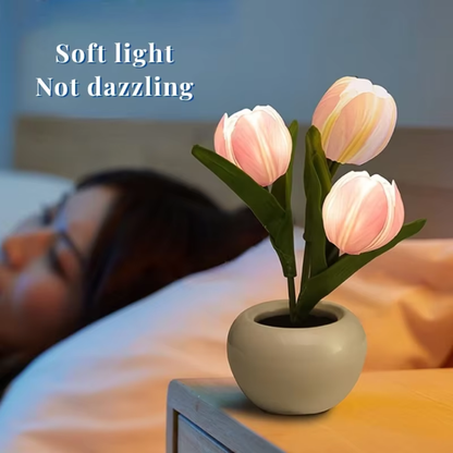 Flower-shaped night light for restful sleep