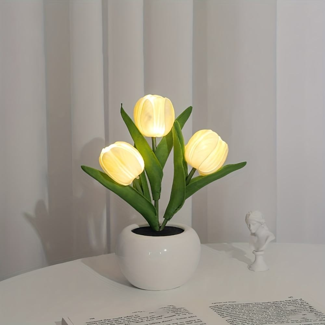 Flower-shaped night light for restful sleep