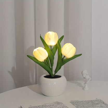 Flower-shaped night light for restful sleep
