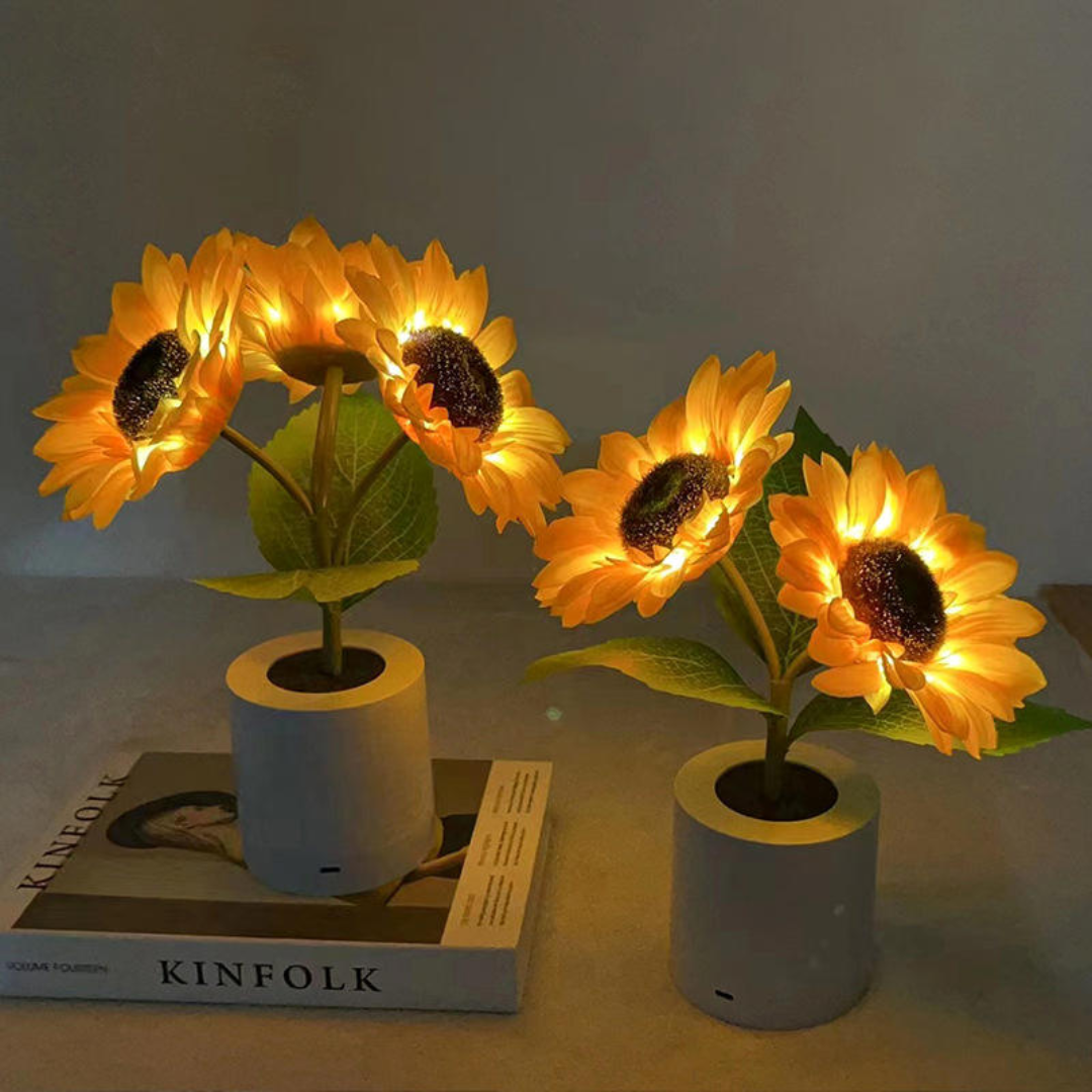 Flower-shaped night light for restful sleep